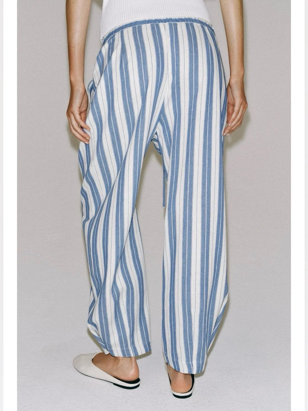 NWT Zara ZW Collection Striped Pajama Pants
